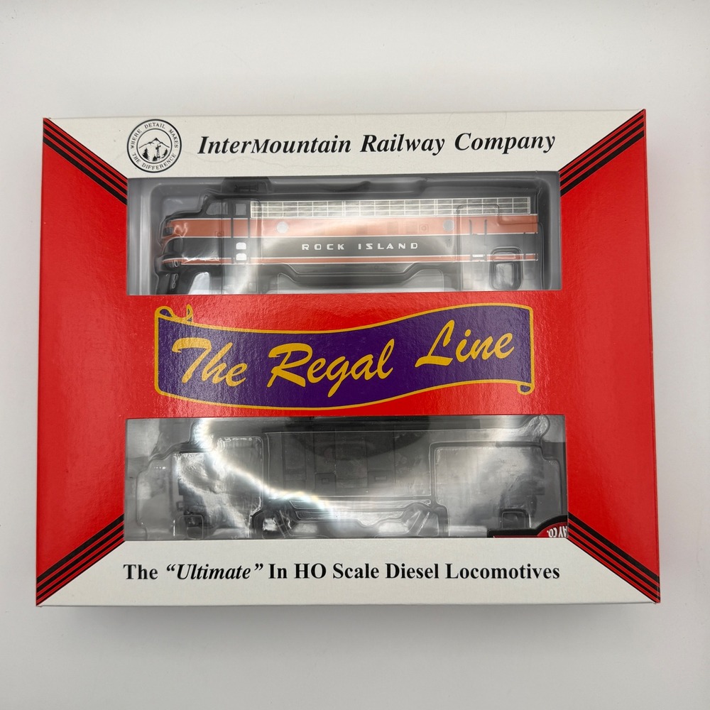InterMountain Railway HO Scale EMD F-7A Rock Island Locomotive 123 Orange Black